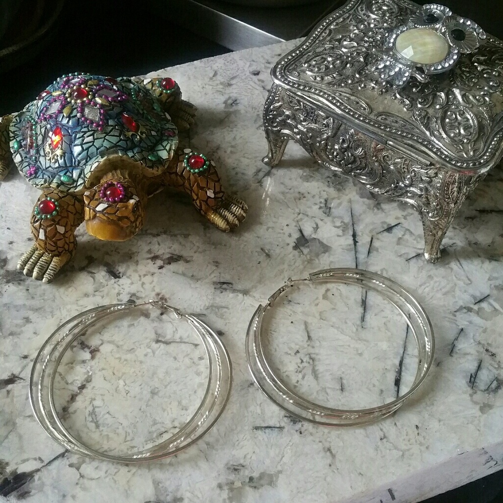 Large Triple Hoop Earrings